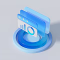 Blue AI Powered Commercial Equipment With Transparent Components And Modern Design