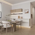 Modern Living Dining Room Interior With Beige Sofa Coffee Table Geometric Rug And Wall Art