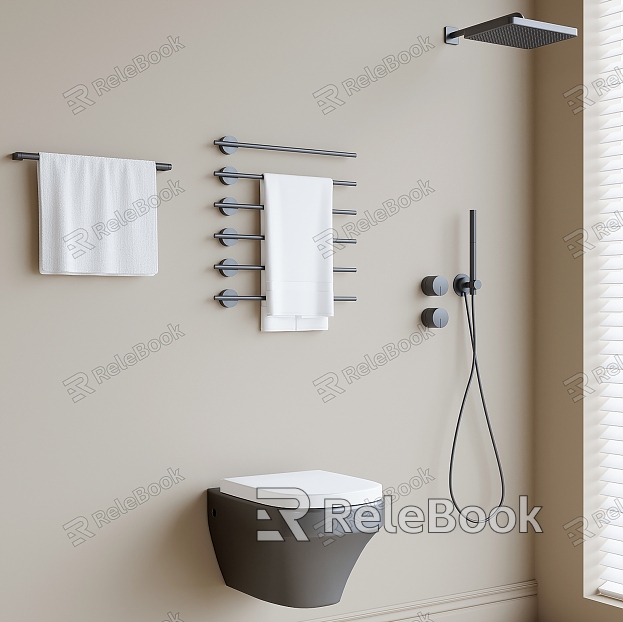 Toilet Toilet Shower Toilet Supplies Towel Rack model