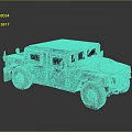 Military Camouflage Hummer Vehicle With Rugged Exterior And Off Road Tires Design