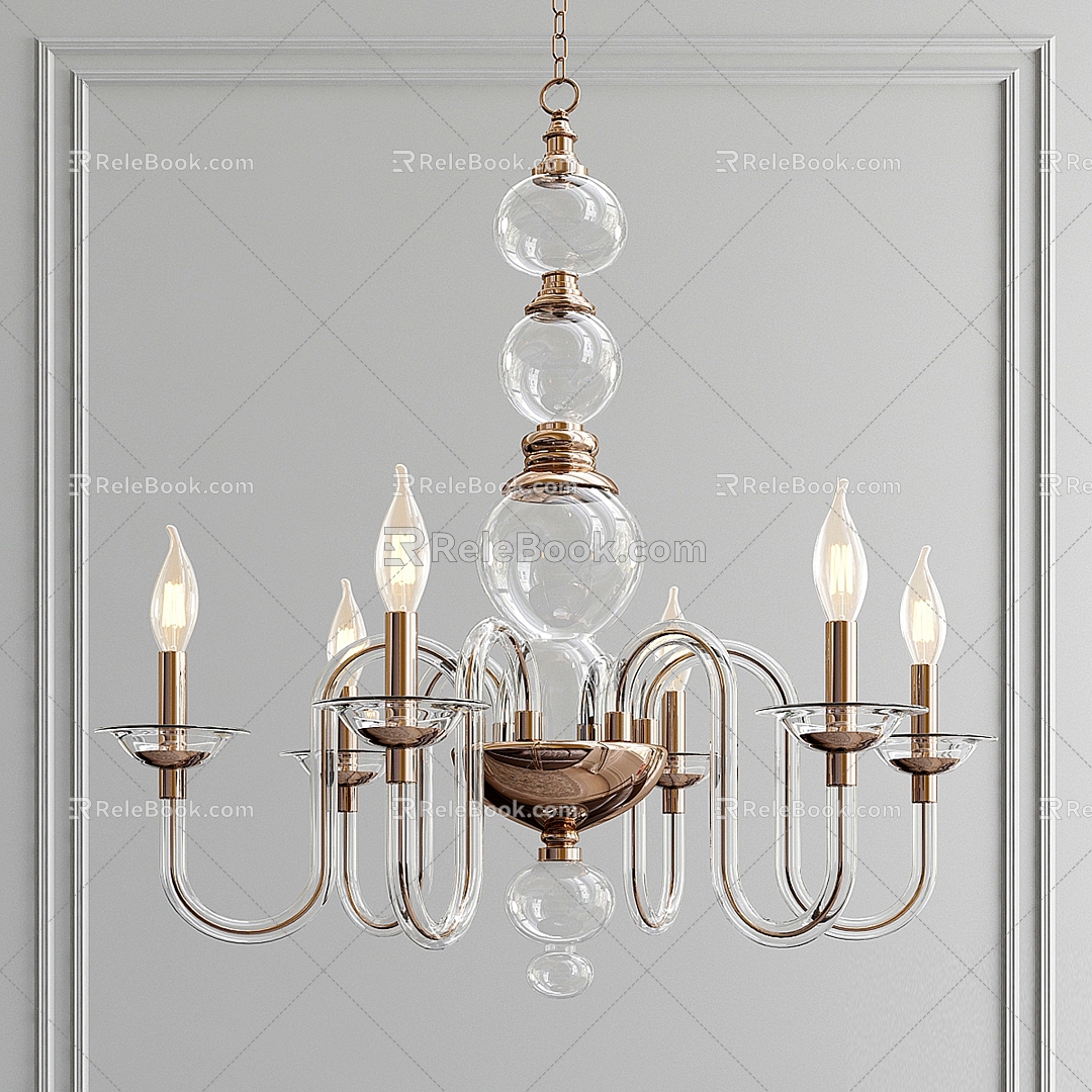 blown glass chandelier model