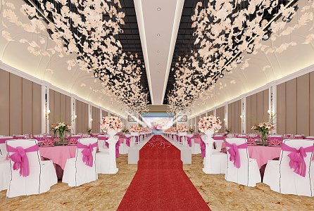 Wedding Hall Modern Banquet Hall 3d model