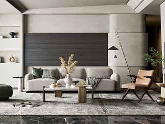 modern living room 3d model