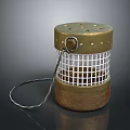 Small Animal Enclosure With Metal Grid Design And Hanging Chain Feature