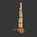 Handmade Musical Instrument and Art Supplies Bamboo Pan Flute with Gourd Base Design