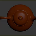 Red Ceramic Teapot Home Furniture With Lid Handle And Spout Design
