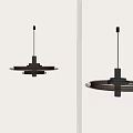 Modern Circular Pendant Lights With Metal Frame And Warm Illumination For Interior Spaces