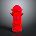 Building Exterior Red Fire Hydrant With Vintage Metal Design And Structure