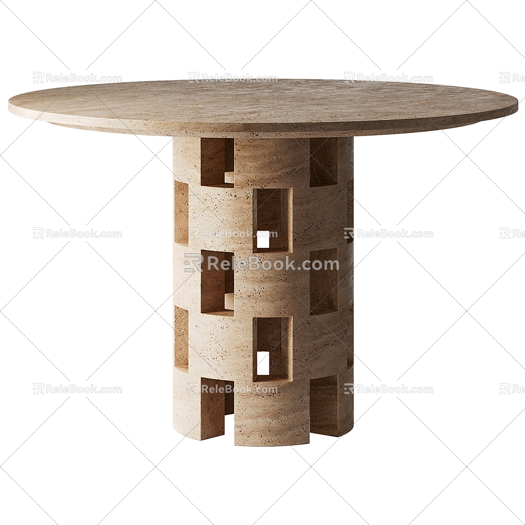 Rachel Donath Stone Dining Table 3d model