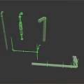 Industrial Metal Pipe Equipment With Various Fittings And Structural Components