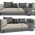 Modern Double Sofa Three-Seat Sofa Multiplayer Sofa 3d model