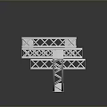 Iron frame large iron frame iron frame house factory industrial iron frame iron ladder rigid ladder work frame rigid scaffold 3d model