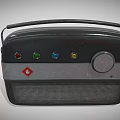 Retro Radio Speaker With Black Silver Design Colorful Buttons Knob And Handle