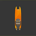 Orange High Speed Yacht With Sleek Design And Mystic Branding