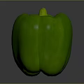 Vibrant Fresh Green Bell Pepper with Smooth Skin and Healthy Appearance