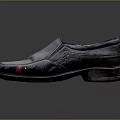 Dark Leather Slip On Shoes With Classic Design Comfortable Fit And Sleek Finish
