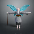 Wise Old Man Old Man Ancient Old Man Ancient Wise Warlock Taoist priest wizard mage 3d model