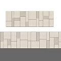 Modern Feature Wall Design With Textured Stone Panels And Integrated Lighting 3d model