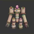 Robot Assistant Small Robot Butler Robot Butler Figure Game Figure 3d model