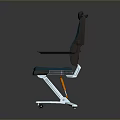 Ergonomic Office Chair with Adjustable Armrests Blue Swivel Base and Wheels