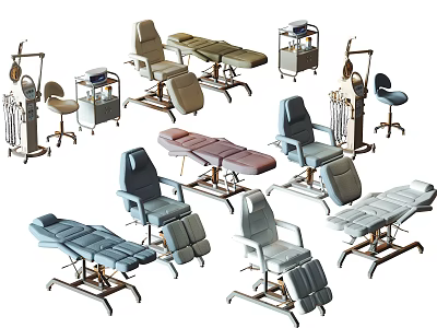 Professional Adjustable Massage Tables In Various Styles For Salon And Spa Equipment 3d model