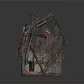 Abstract Metal Structure Models Featuring Geometric Shapes And Art Installation Frames