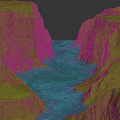 Garden Landscape Featuring Green Cliffs And Blue River In Natural Valley