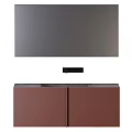 Modern Bathroom Vanity With Green Cabinets Black Countertop And Large Mirror