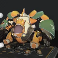 Modern robot science and technology sense combat mecha doomsday mecha toy ornaments 3d model