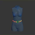 Stylish Yellow Waist Belt Accessory Showcased On Grey Mannequin For Daily Wear