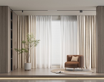 Modern Curtains 3d model