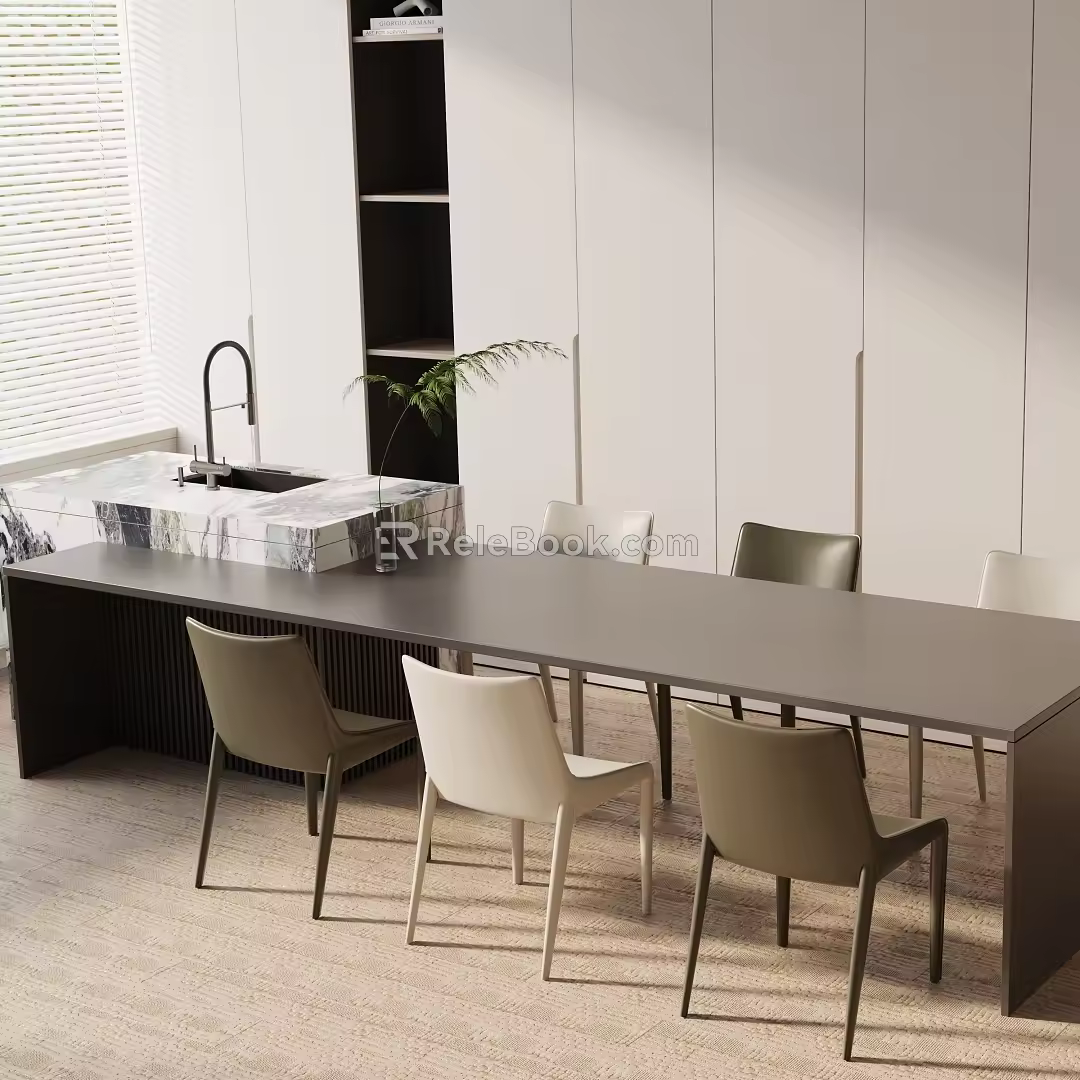 Modern table combination 3d model