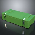 Green Hard Shell Storage Box With Secure Metal Clasps For Home Organization