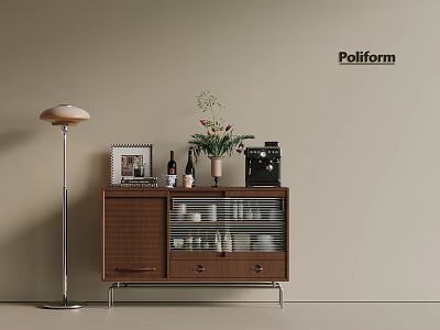 Middle Ancient New Chinese Style Locker Side Cabinet Storage Cabinet Floor Lamp Low Cabinet 3d model