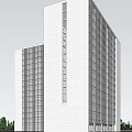 Modern High Rise Hotel Building With Glass Facade And White Exterior Design