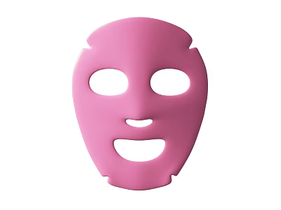 Soft Pink Facial Mask Cosmetics Product For Beauty Skincare Application 3d model