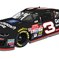Black Racing Car With Number 3 Goodyear Service Ritchie Bros AXALTA Logos And Red Accents