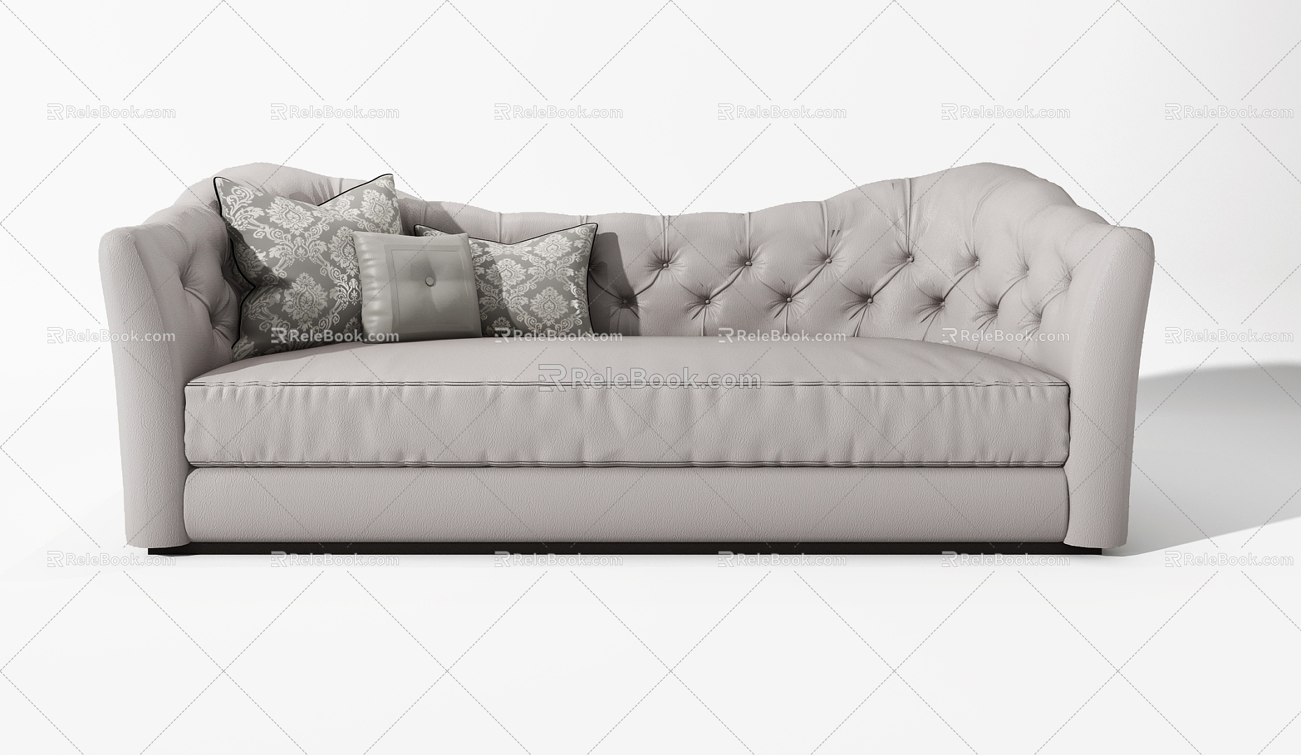 European Style Simple Sofa 3d model