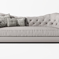 European Style Simple Sofa 3d model