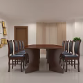 Modern Living Dining Space Interior With Sofa Long Table Chairs Bookshelves And Plant