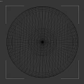 Blue Cone Shaped Object With Water Ripple Texture Against Gray Background