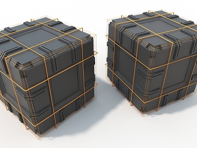 Rubik's Cube Hard Surface Mechanical Cypunk Hard Surface High Tech Industrial Parts 3d model