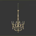 Elegant Golden Chandelier With Multiple Arms And Sparkling Crystal Decorations For Luxury Home