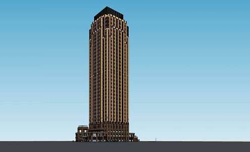 Modern Residential Building New Classical Super High-rise Residential Building 3d model