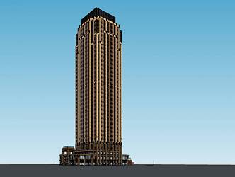 Modern Residential Building New Classical Super High-rise Residential Building 3d model