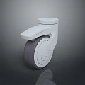 Modern Tire Design With White Hub And Gray Rubber Tread For Equipment Use