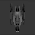 Futuristic Advanced Cosmic Spaceship Design With Metallic Structure And Aerodynamic Shape