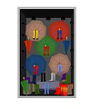 Modern Shop Window Display Featuring Colorful Umbrellas and Rain Boots