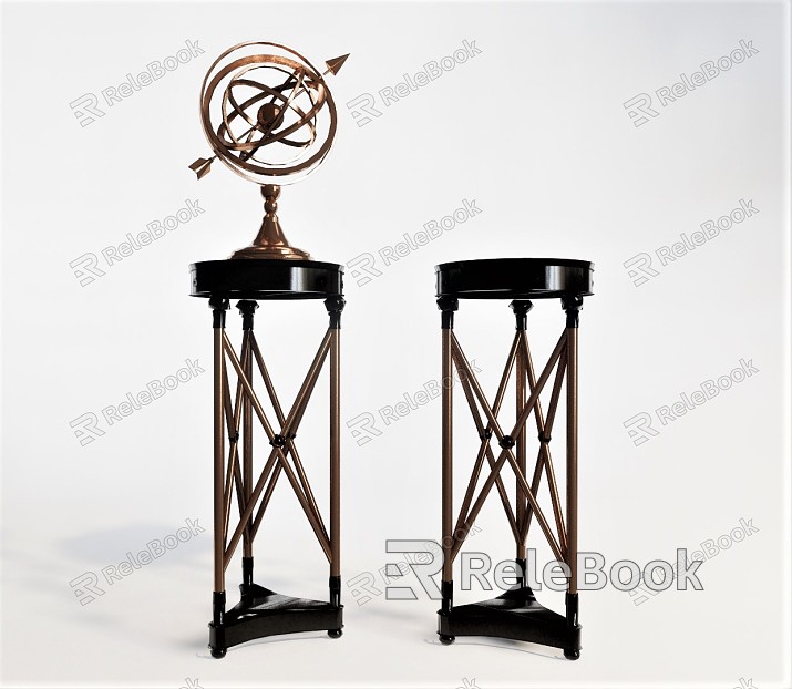 Modern Round Table Side Table Coffee Table End View Table Ornaments Decorative Table model