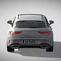 White Mercedes Hatchback Car With Modern Front Design And Sleek Body Lines